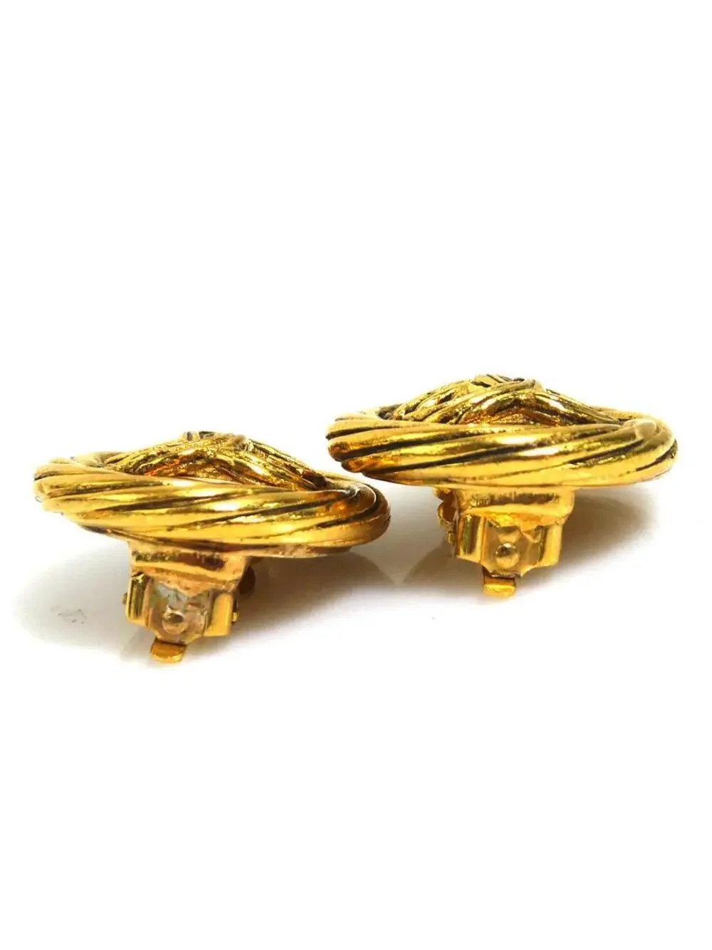 Auth Chanel Vintage Cc Logo Clip On #303074C31B